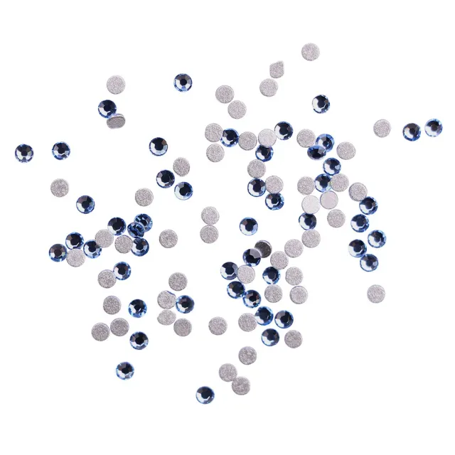 Komilfo strass unghie azzurro zaffiro misura 3 100 pz