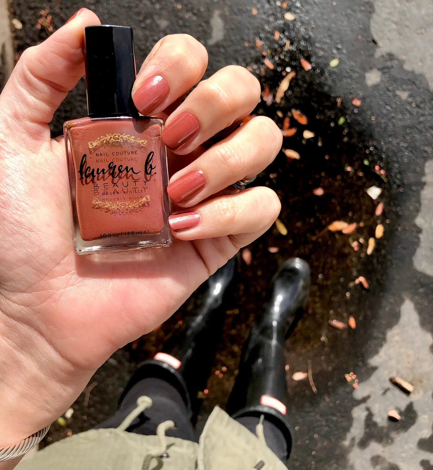 Lauren B Beauty Walk of Fame smalto rosso mattone shimmer