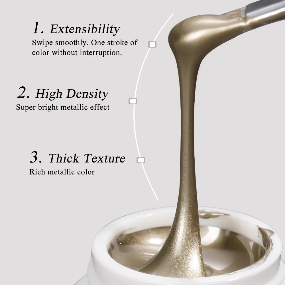 Venalisa Mirror Gel argento oro 2x5g effetto metallo