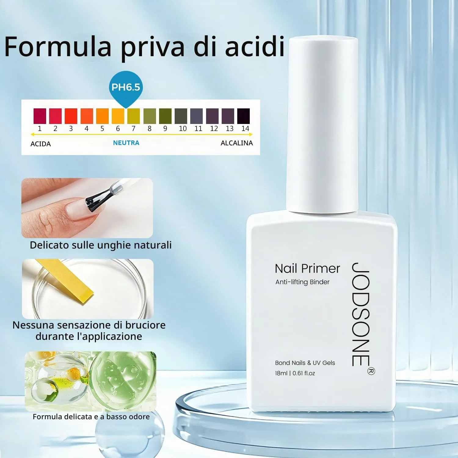 Jodsone Nail Prep Disidratante e Primer 2x18ml Acid Free