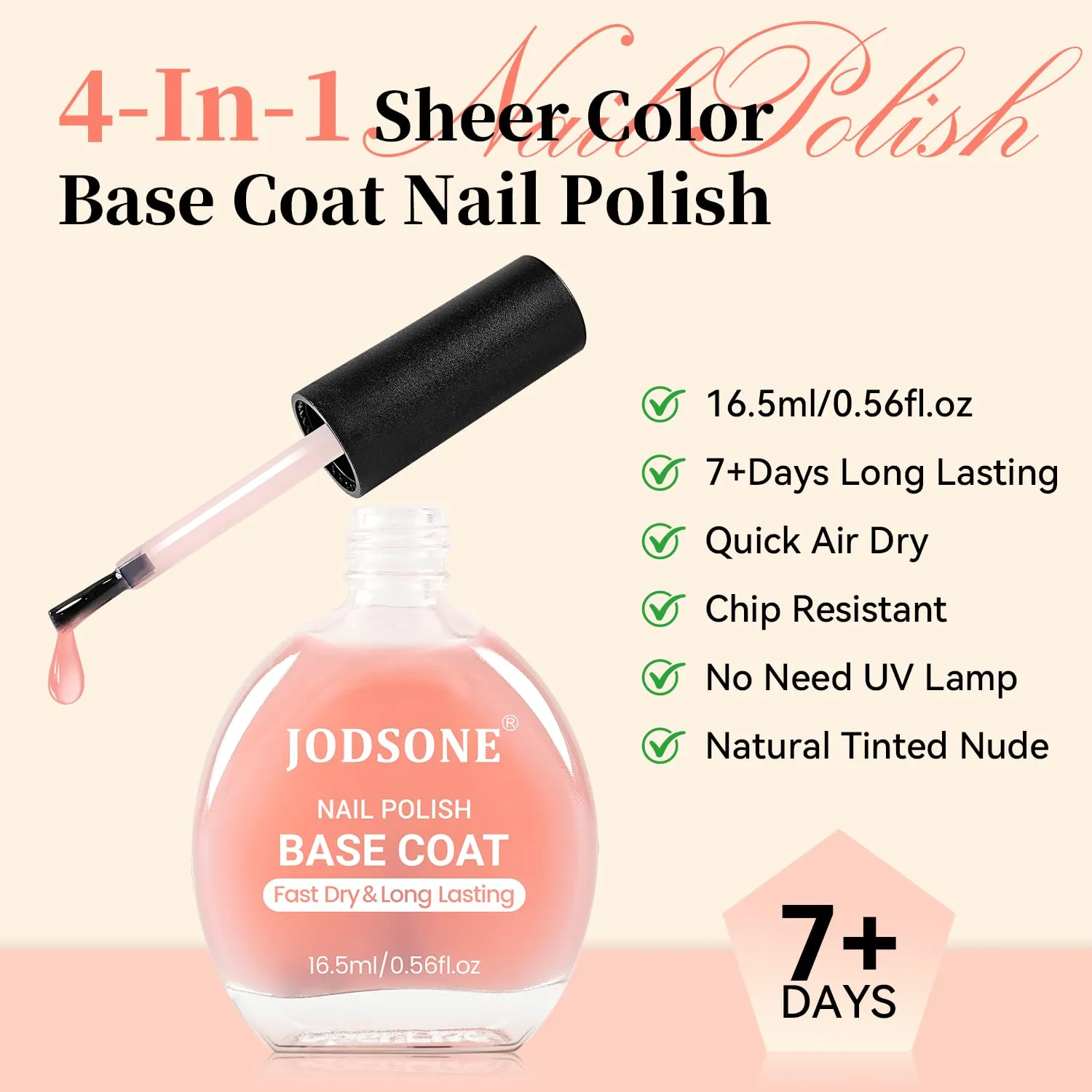 Jodsone Base Coat Smalto Nude Sheer 16,5ml Rinforzante 4in1