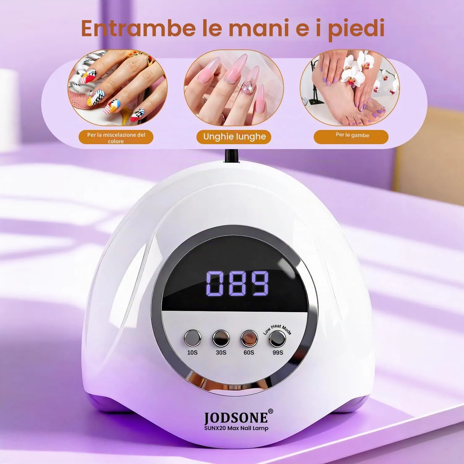 Jodsone X20 lampada unghie UV LED 320W 72 LED professionale