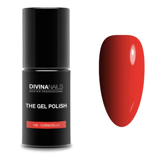 Diva Nails The Gel Polish 100 Curniciello semipermanente 8ml rosso