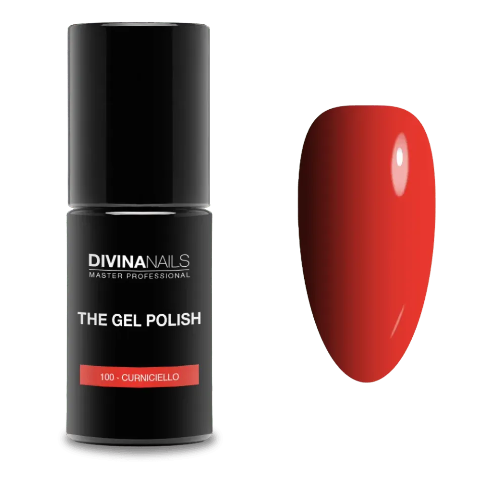 Diva Nails The Gel Polish 100 Curniciello semipermanente 8ml rosso