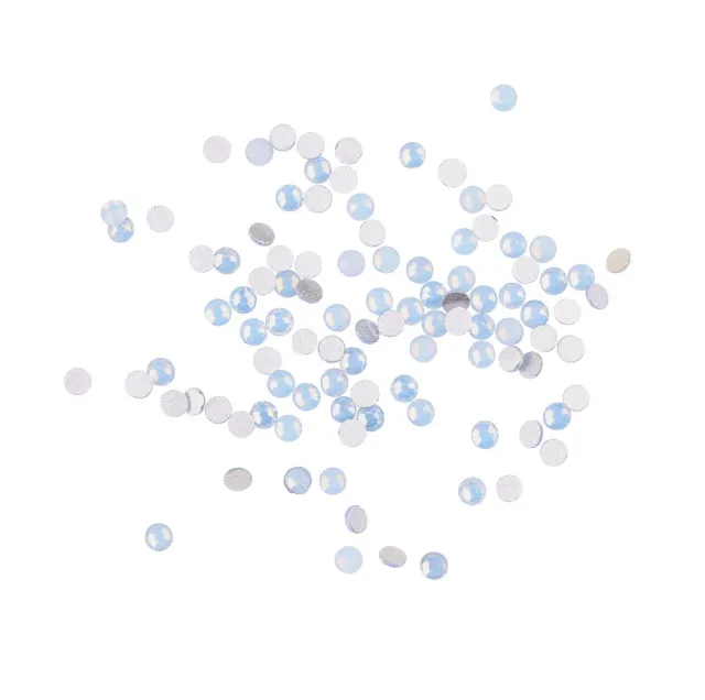 Komilfo Rhinestones Blue Opal strass unghie 100pz taglia 5 opale blu