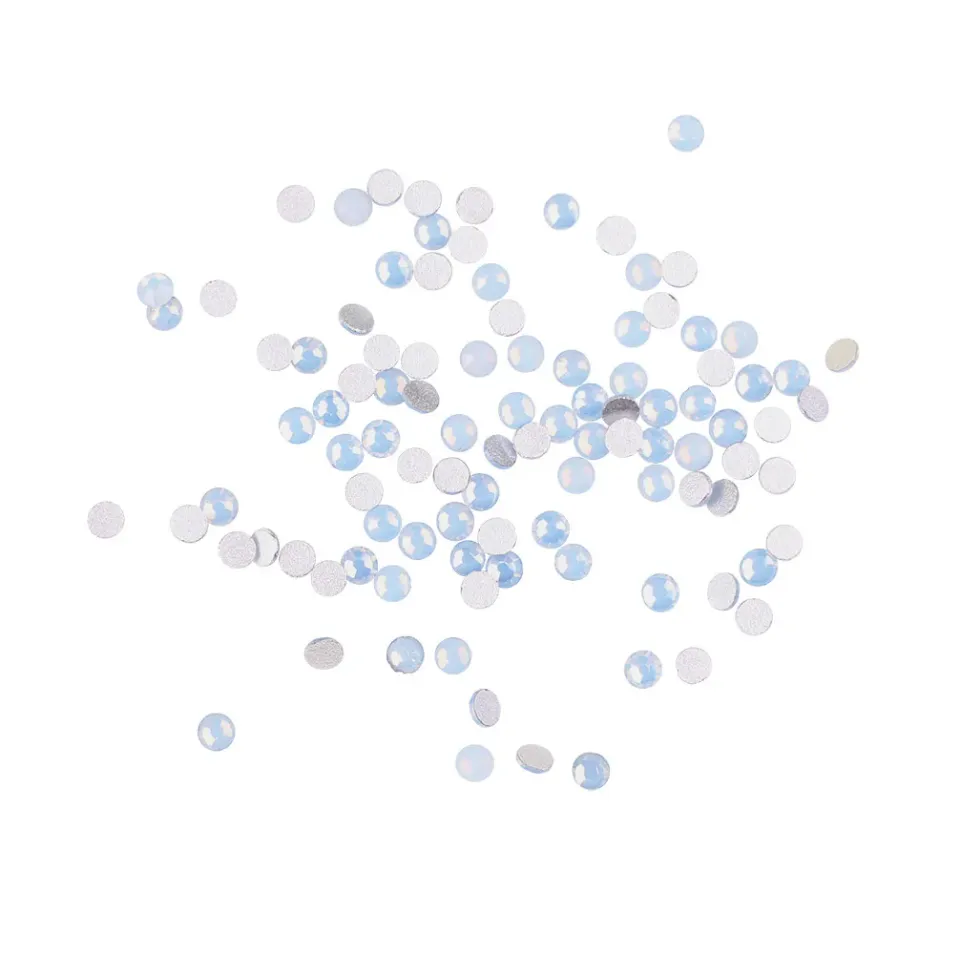 Komilfo Rhinestones Blue Opal strass unghie 100pz taglia 5 opale blu