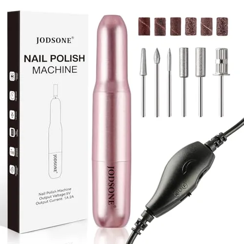 Jodsone Fresa Unghie Elettrica 14000 RPM con 6 Punte