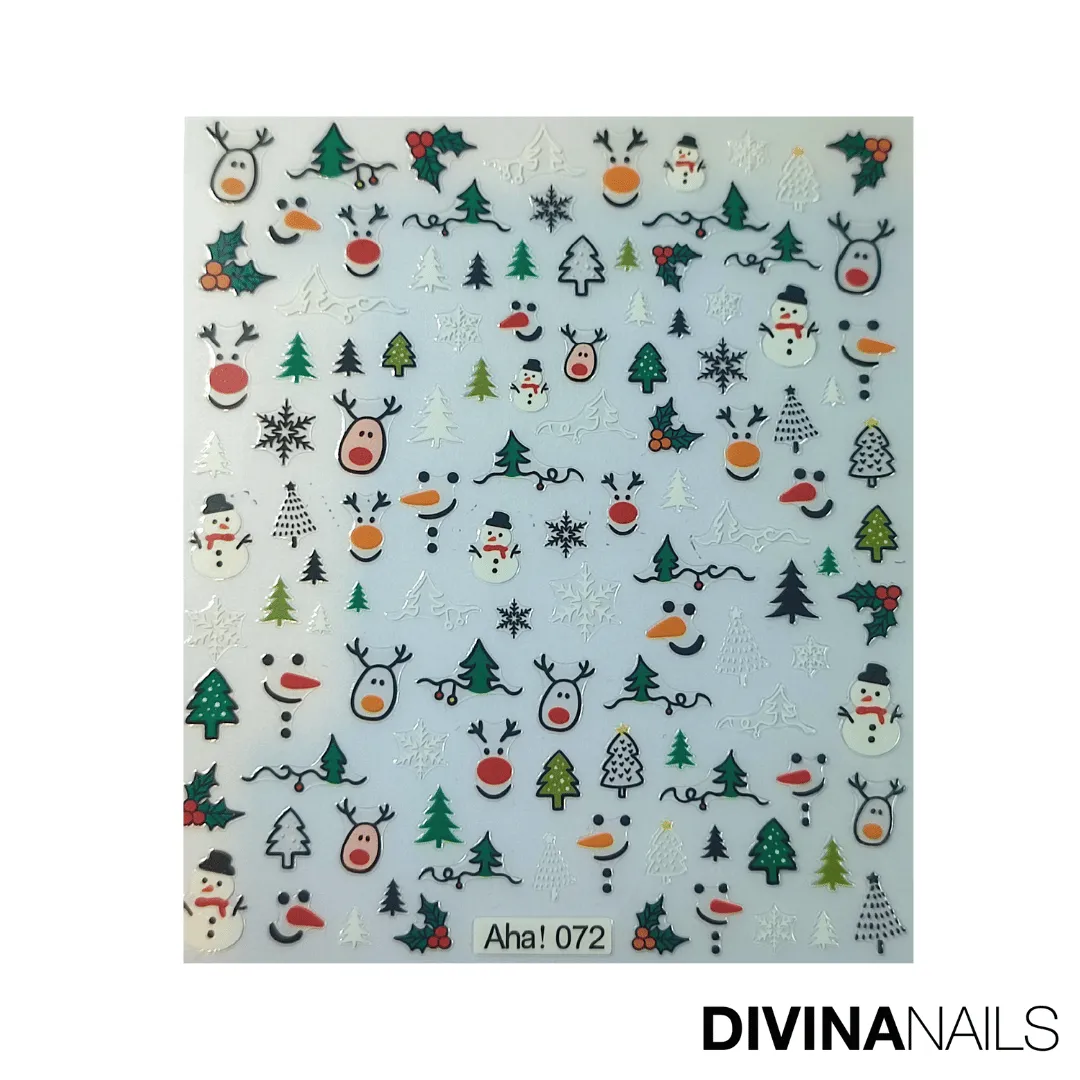 Diva Nails Frozen stickers unghie natalizi pupazzi neve