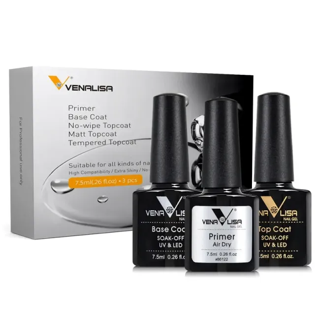 Venalisa Primer Base Top set basi semipermanente 3x7,5 ml