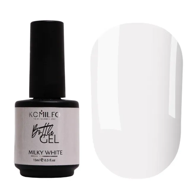 Komilfo Bottle Gel Milky White gel unghie bianco latte 15 ml