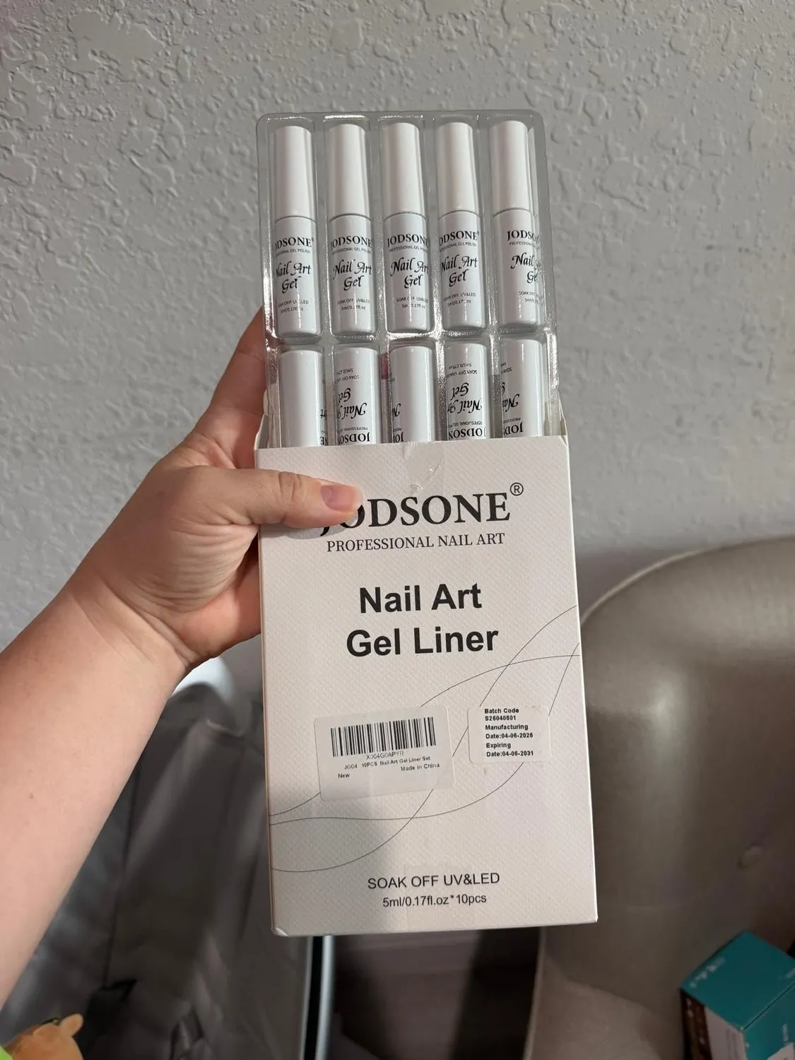 Jodsone Nail Art Gel Liner 3D multicolore 10 pezzi effetto