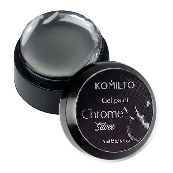 Komilfo Gel Paint Chrome Silver gel 5 ml effetto metallo
