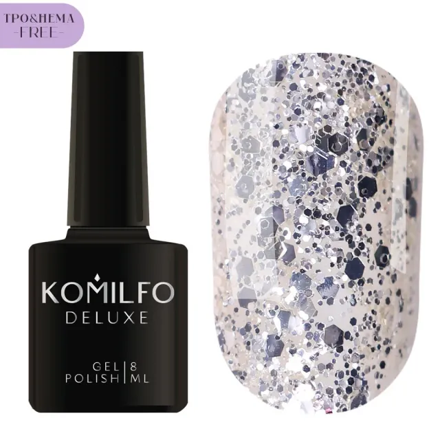 Komilfo Glitter G002 smalto semipermanente 8 ml brillantini