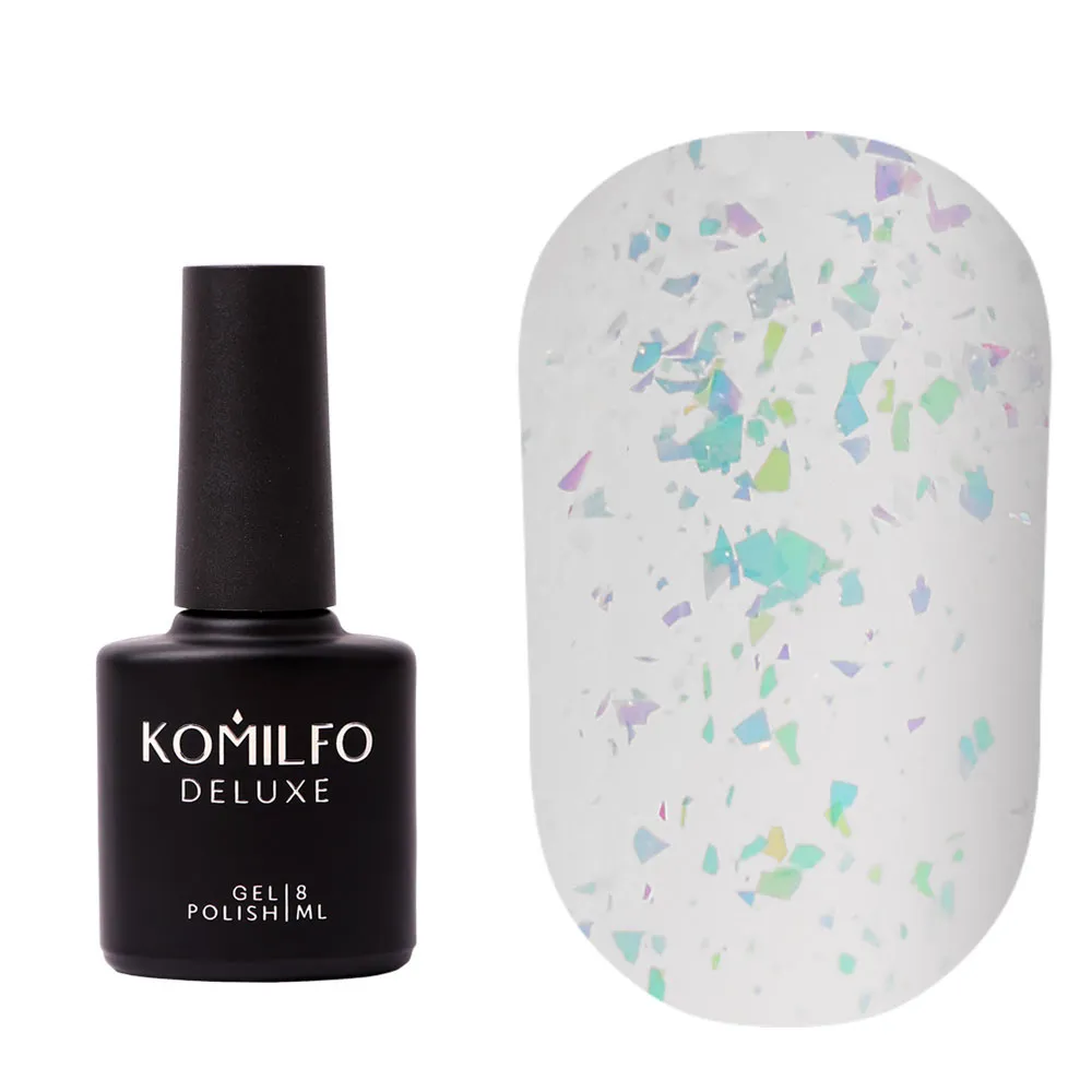 Komilfo No Wipe Chameleon Top top con unicorn flakes 8 ml