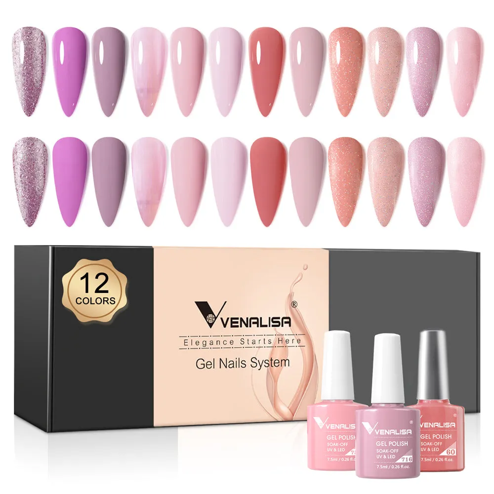 Venalisa smalto semipermanente kit 12 colori 7,5ml TPO free