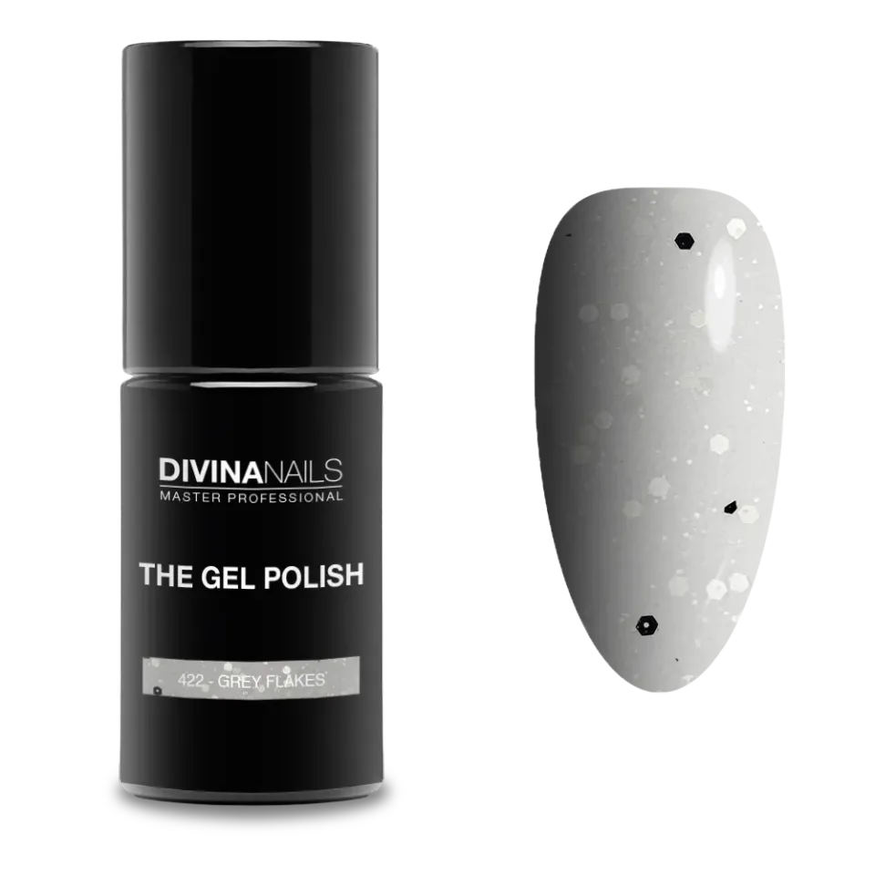 Diva Nails The Gel Polish 422 Grey Flakes semipermanente 8ml