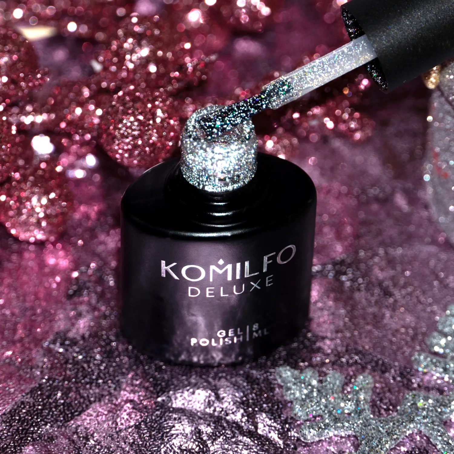 Komilfo Christmas Top riflettente no wipe 8 ml olografico
