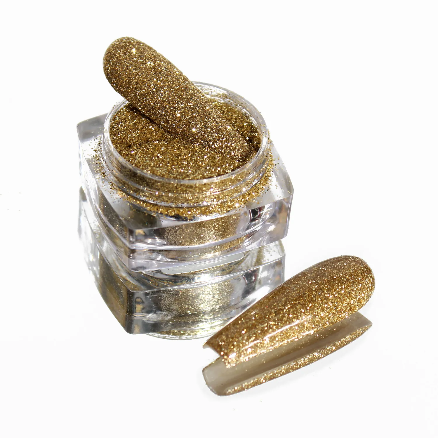 Komilfo Spangles 109D glitter unghie oro chiaro 0,15 mm 2,5 g