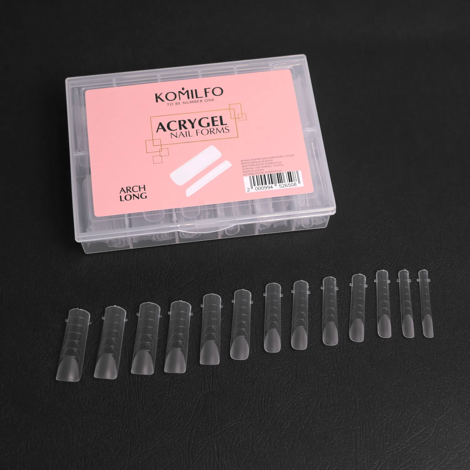Komilfo Top Forms Long Arch dual form 130 pz mandorla