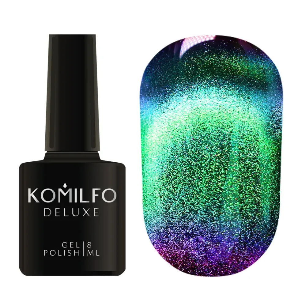 Komilfo 9D Cat's Eye 005 smalto magnetico 8 ml smeraldo vino