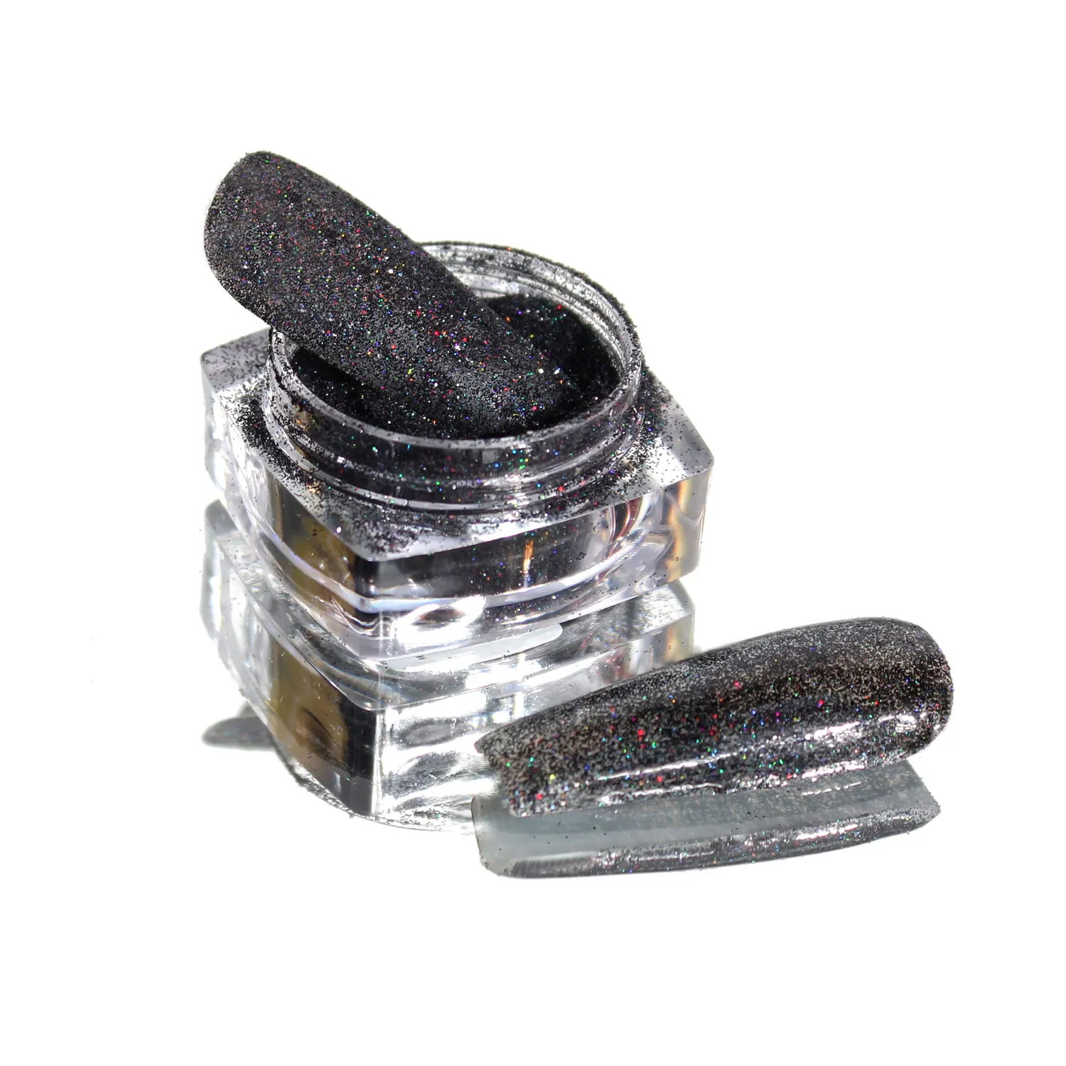 Komilfo Spangles 014 glitter unghie grafite olografico 2,5 g